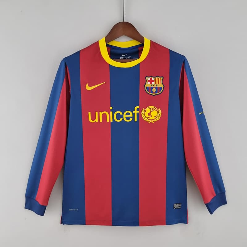 Barcelona Home Long Sleeve Jersey 2010/11