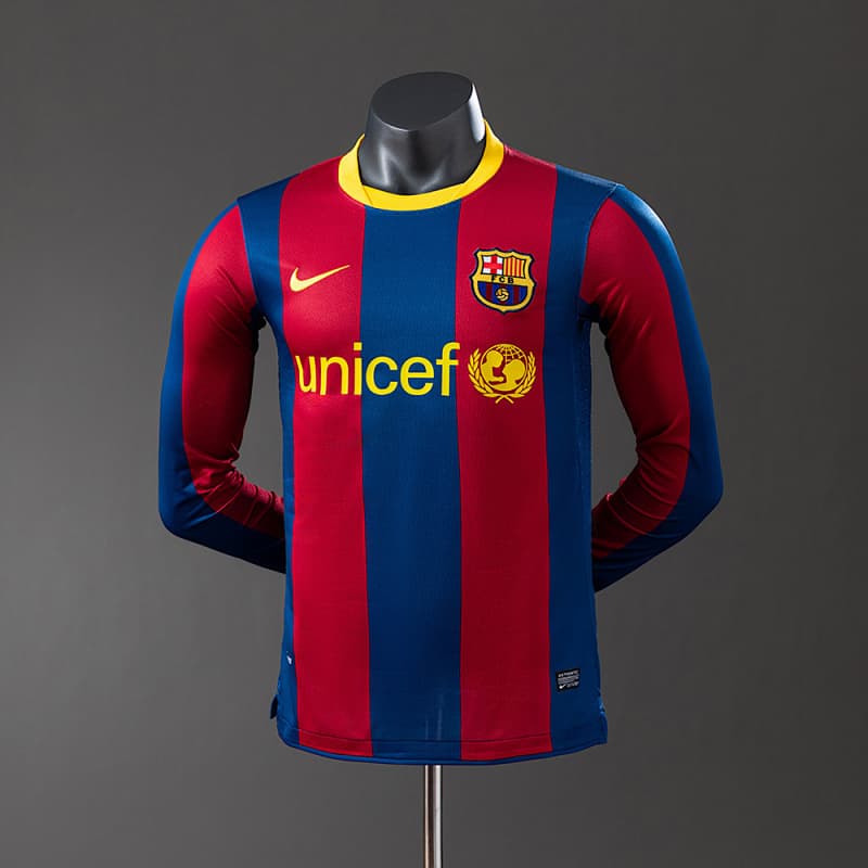 Barcelona Home Long Sleeve Jersey 2010/11 (Player Version)