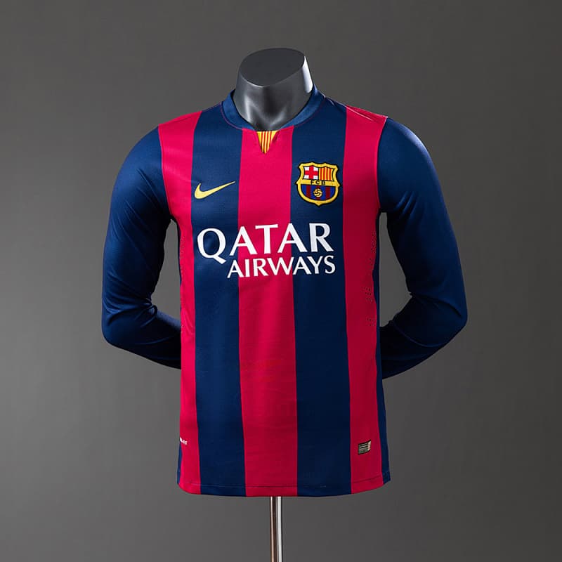 Barcelona Home Long Sleeve Jersey 2014/15 (Player Version)