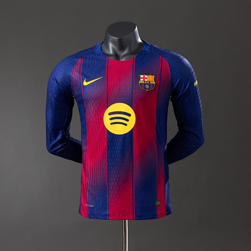 Barcelona Home Long Sleeve Jersey 2025/26 (Player Version)