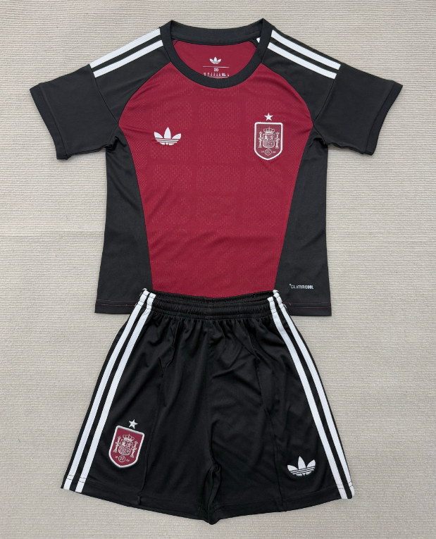 Spain 2026 World Cup - Goalkeeper Kids Kit (Red & Black)