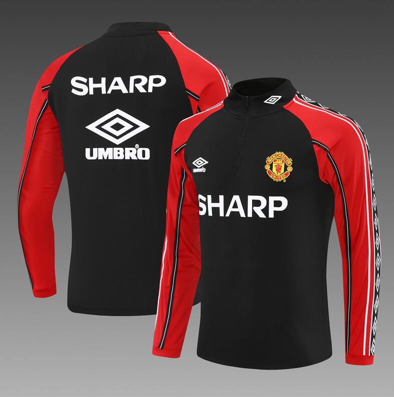 Manchester United 1998-99 - Tracksuit (Black, Half-Zip)