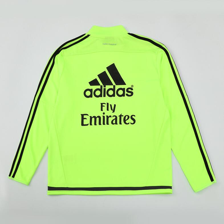 Real Madrid 2015-16 - Tracksuit (Fluorescent Green, Half-Zip)