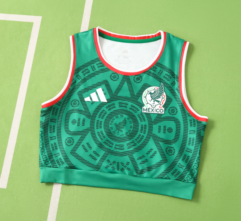 Mexico 2026 World Cup - Home Women Cropped Vest (Fan)