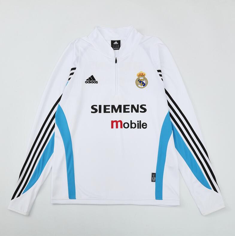 Real Madrid 2003-04 - Tracksuit (White Half-Zip)