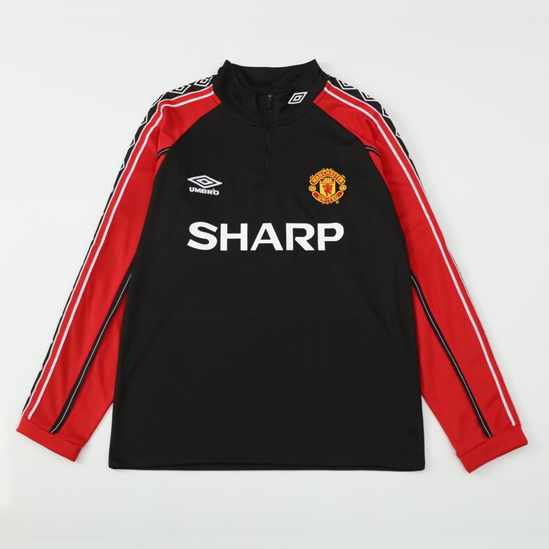 Manchester United 1998-99 - Tracksuit (Black, Half-Zip)