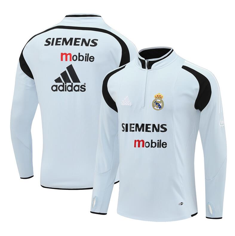 Real Madrid 2004-05 - Tracksuit (Light Grey, Half-Zip)