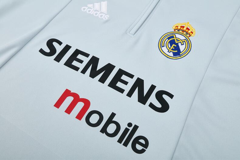 Real Madrid 2004-05 - Tracksuit (Light Grey, Half-Zip)
