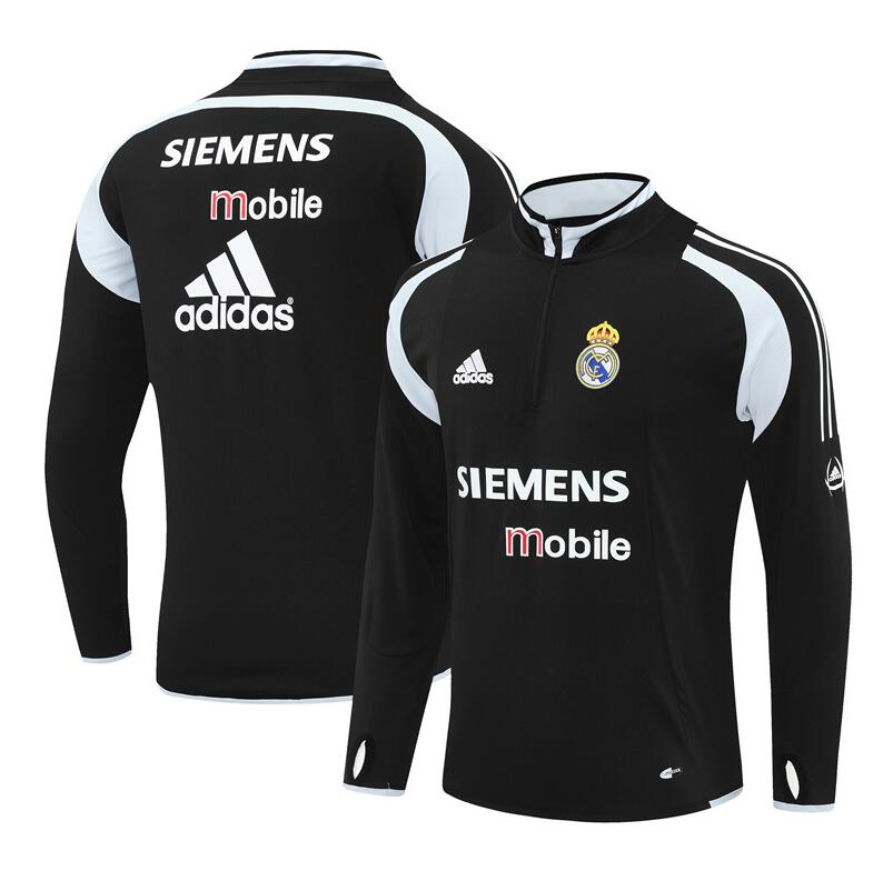 Real Madrid 2004-05 - Tracksuit (Black, Half-Zip)