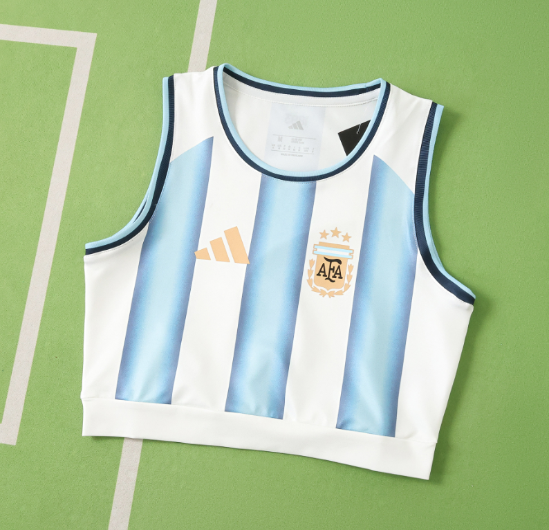 Argentina 2026 World Cup - Home Women Cropped Vest (Fan)