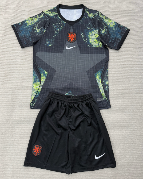 Netherlands 2026 World Cup - Goalkeeper Kids Kit (Black)