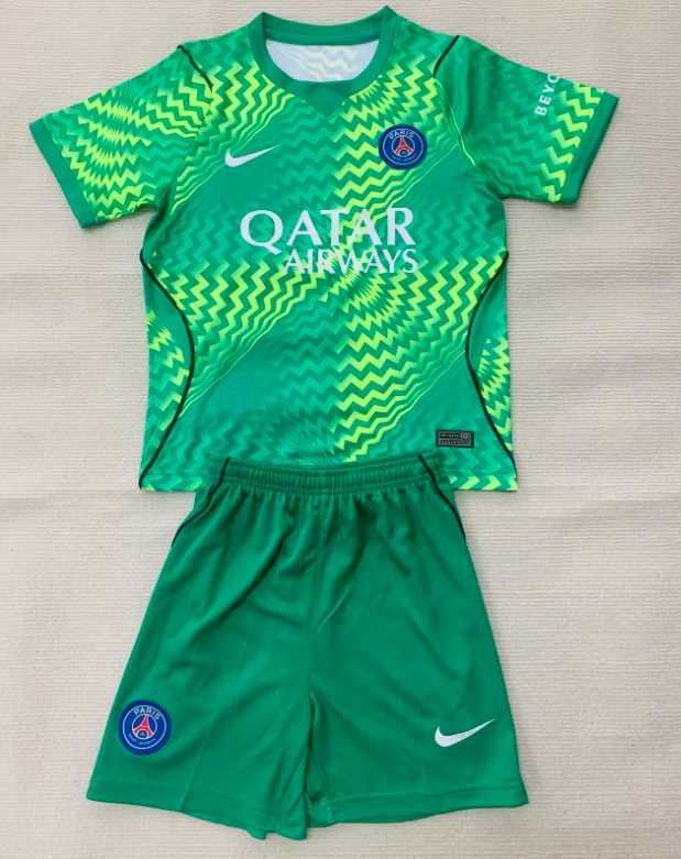 Paris Saint-Germain 26/27 - Goalkeeper Kids Kit (Green)