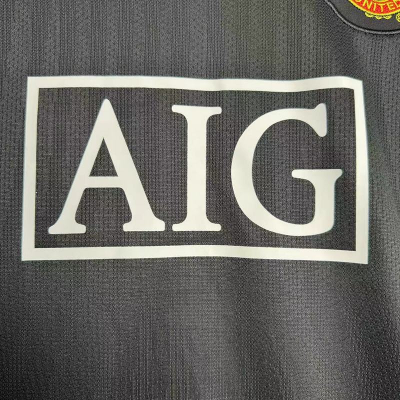 Manchester United 2007-08 Retro - Away (Black, Long Sleeves)