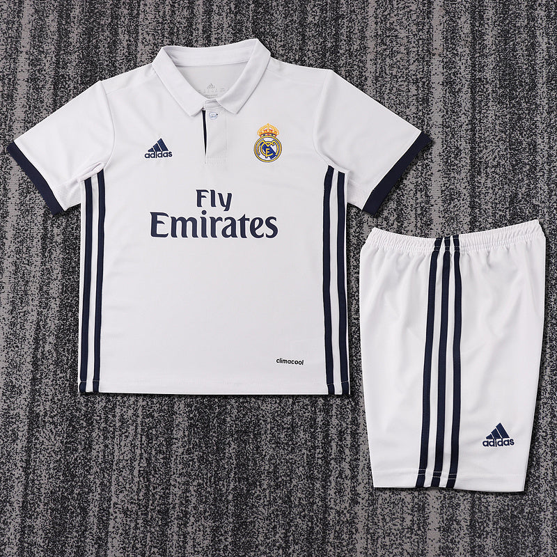 Real Madrid 2016-17 Retro - Home Kids Kit