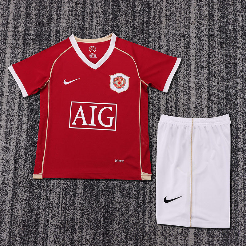 Manchester United 2006-07 Retro - Home Kids Kit