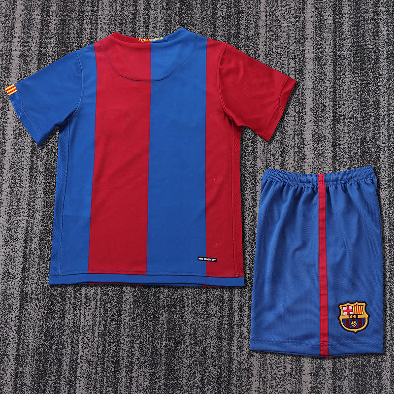 Barcelona 2006-07 Retro - Home Kids Kit