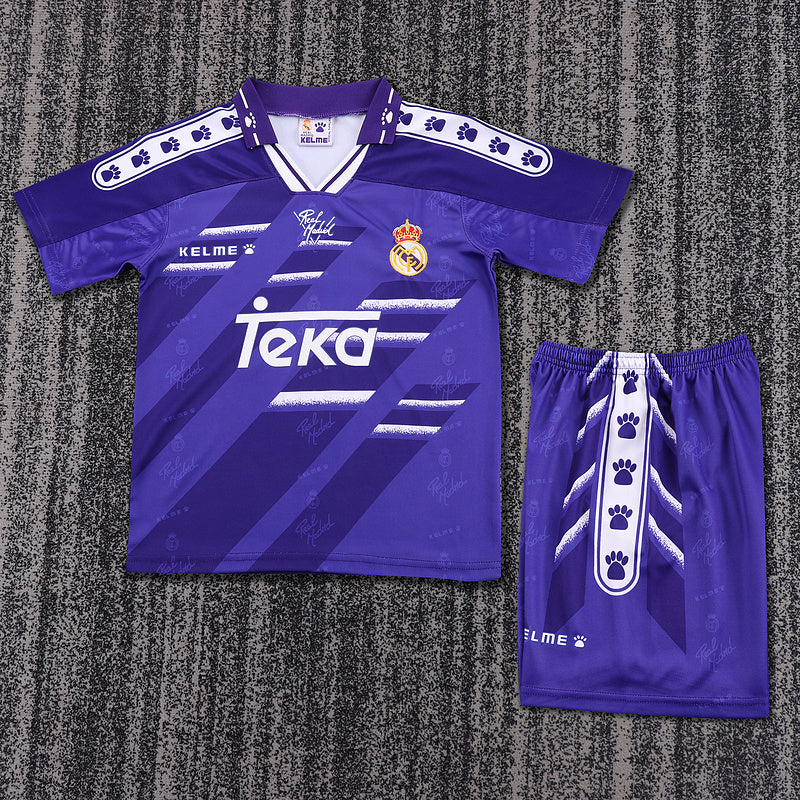 Real Madrid 1994-96 Retro - Away Kids Kit
