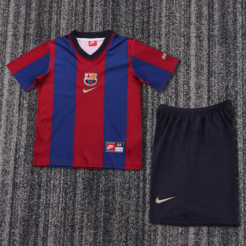Barcelona 1998-99 Retro - Home Kids Kit