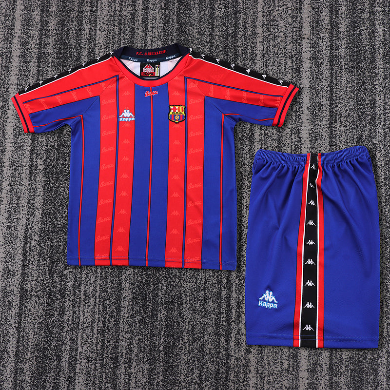 Barcelona 1997-98 Retro - Home Kids Kit