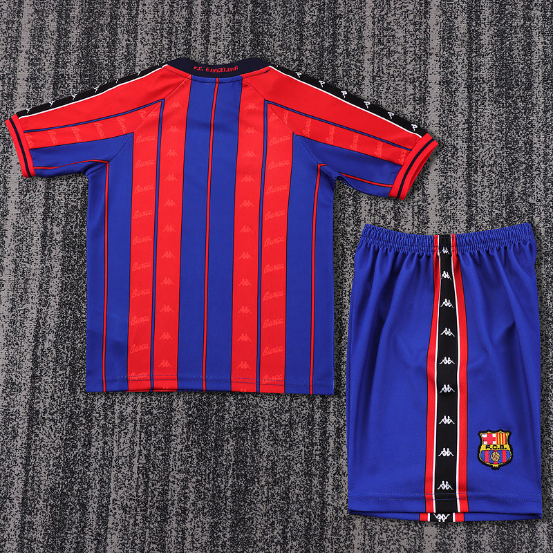 Barcelona 1997-98 Retro - Home Kids Kit