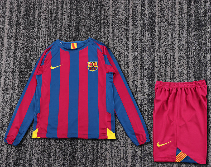 Barcelona 2005-06 Retro - Home Kids Kit