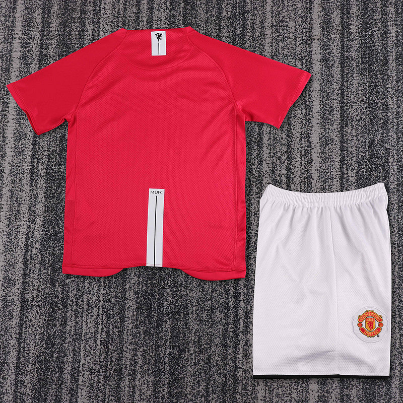 Manchester United 2007-08 Retro - Home Kids Kit