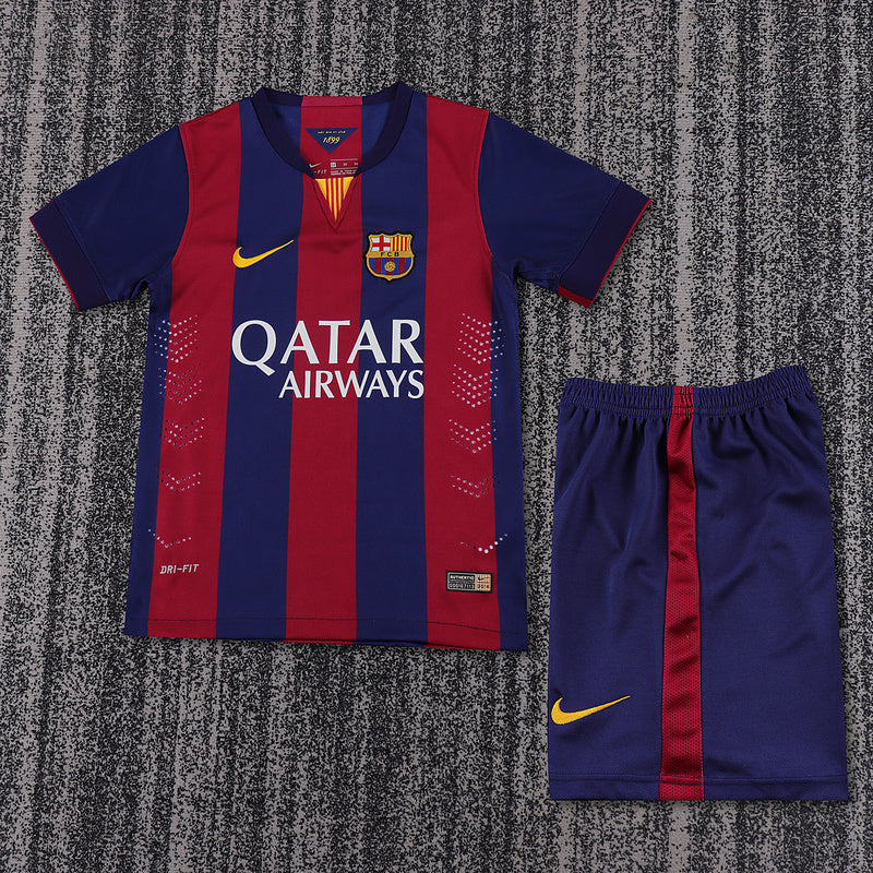 Barcelona 2014-15 Retro - Home Kids Kit