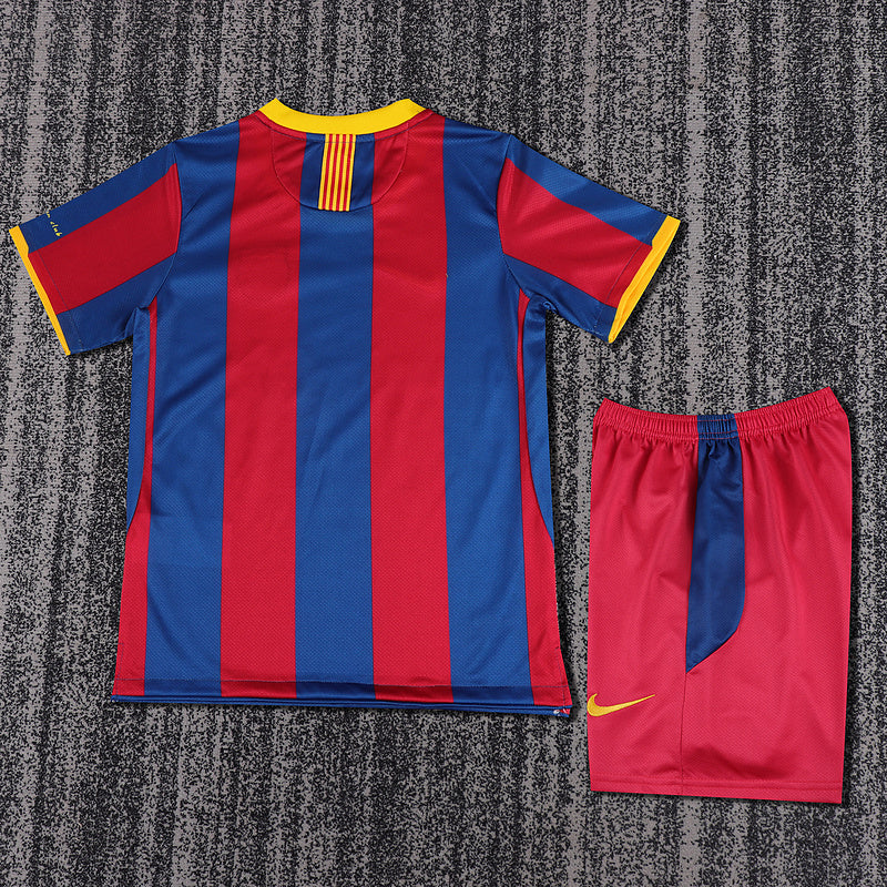 Barcelona 2010-11 Retro - Home Kids Kit