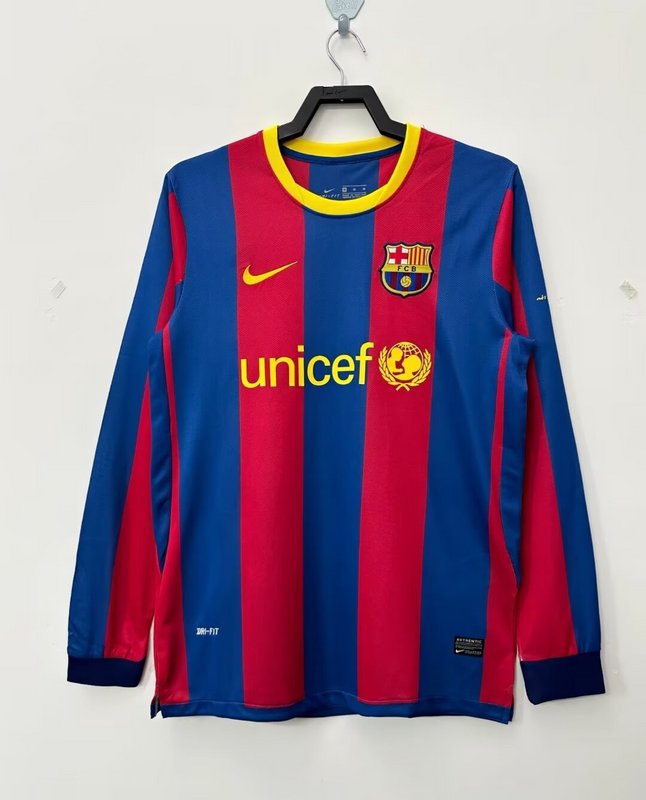 Barcelona 2010-11 Retro - Home Long Sleeves