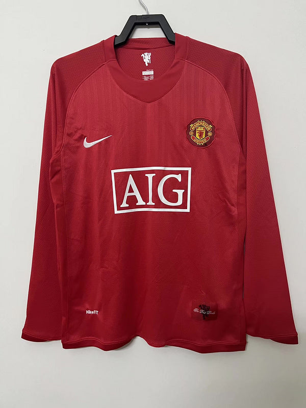 Manchester United 2007-08 Retro - Home (Long Sleeves)