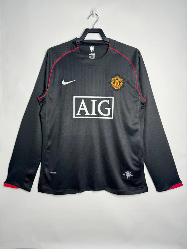 Manchester United 2007-08 Retro - Away (Black, Long Sleeves)