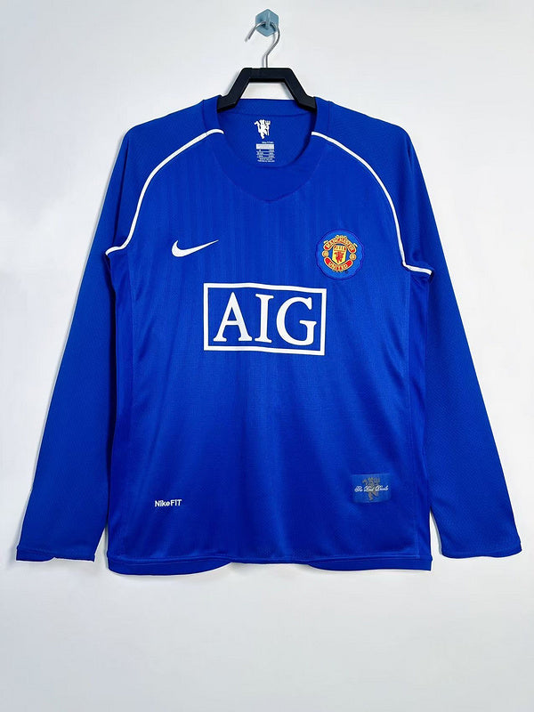 Manchester United 2007-08 Retro - Goalkeeper (Blue, Long Sleeves)