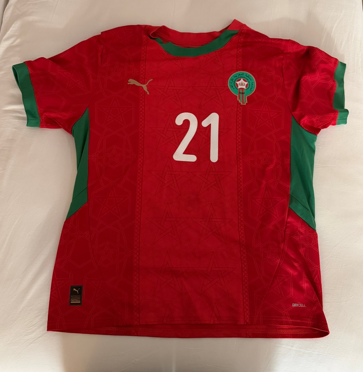 Maillot du Maroc reçu par un client
